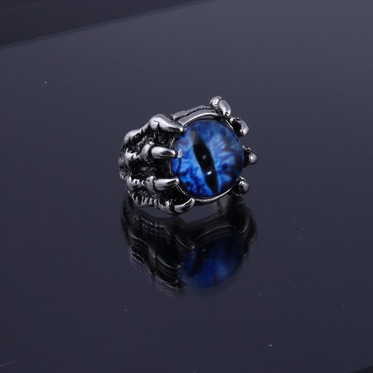 Elysmode Ring Blue Punk Titanium Steel Demon Ring