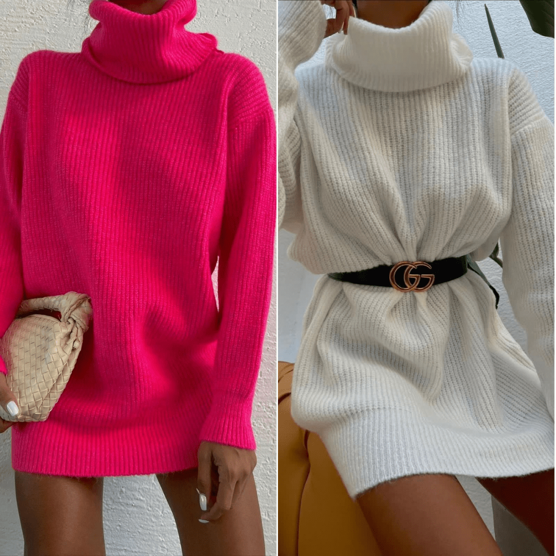 ElysMode Shirts & Tops Knitwear Dress Sweater