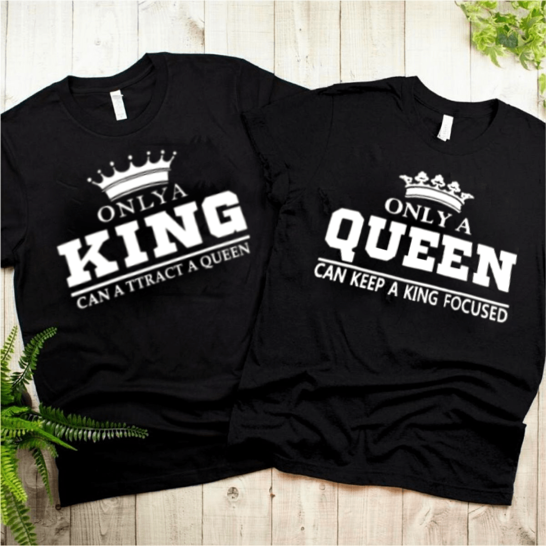 ElysMode Top Matching T-Shirts (King & Queen)