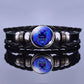 ElysMode Bracelet E Luminous 12 Constellation Bracelet Black Leather