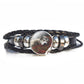 Elysmode Bracelet 10 Style Wolf's Black Leather Vintage Handwoven Bracelet