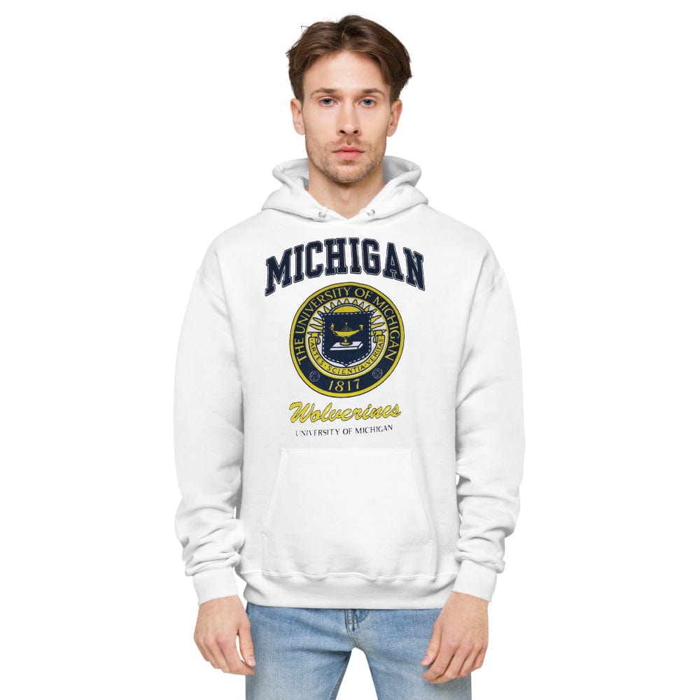ElysMode Hoodies White / S Michigan fleece hoodie