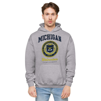 ElysMode Hoodies Light Steel / S Michigan fleece hoodie