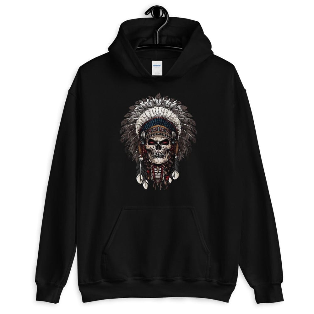 worldofcouple Hoodies Skull American Indian