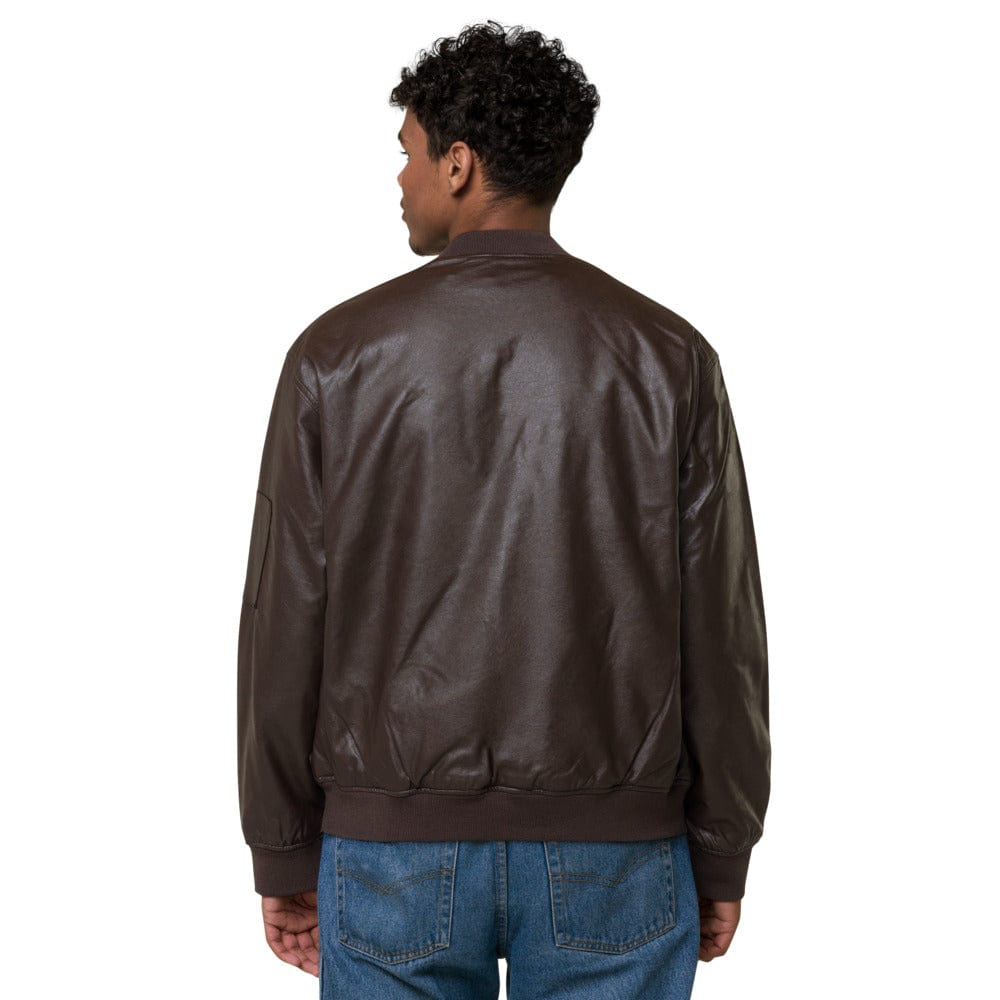 ElysMode Leather Bomber Jacket