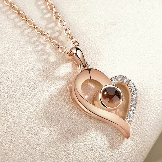Elysmode Necklace Heart Gold 1 Necklace 100 Love Language Necklace