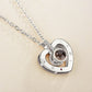Necklace 100 Love Language Necklace world of couple Heart Silver 2 Necklace