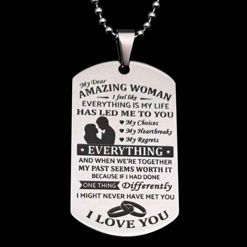 Tag Necklace - Amazing woman