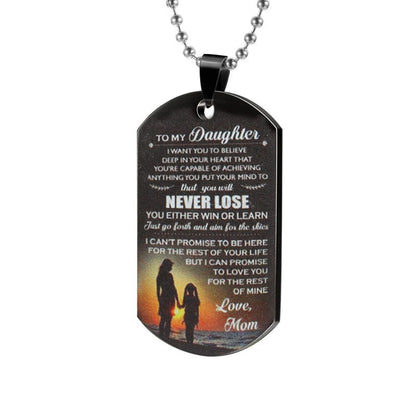 worldofcouple Necklace Necklace | Mom to Daughter Mom/Dad to Daughter Tag