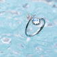 Elysmode Ring Silver Aqua Ring
