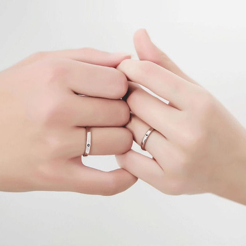 Elysmode Ring Set | Moon & Sun Sun and Moon Love Couple Ring