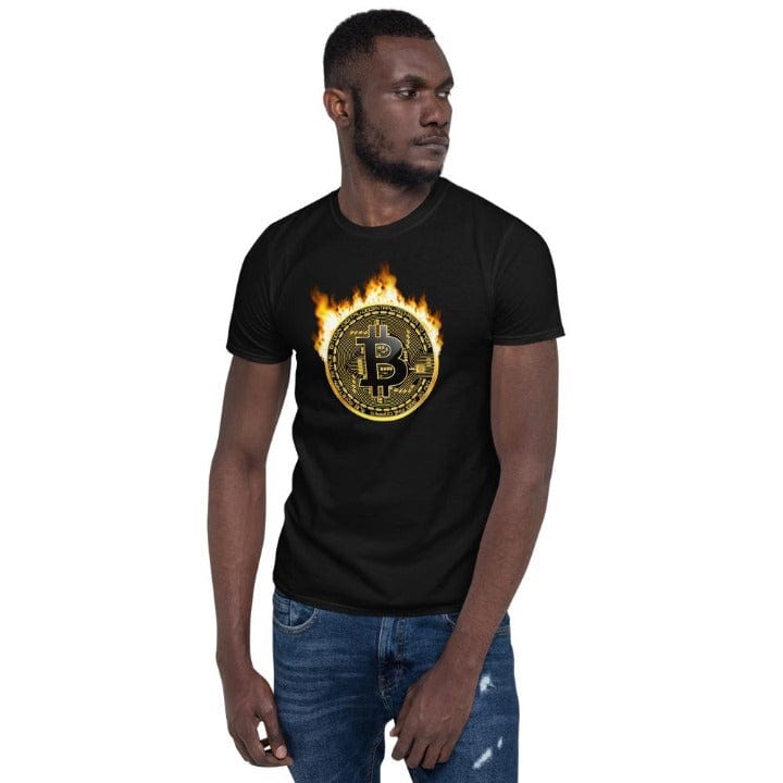 Bitcoin T-Shirt Design, Black, Size: S,M,L,2XL,3XL