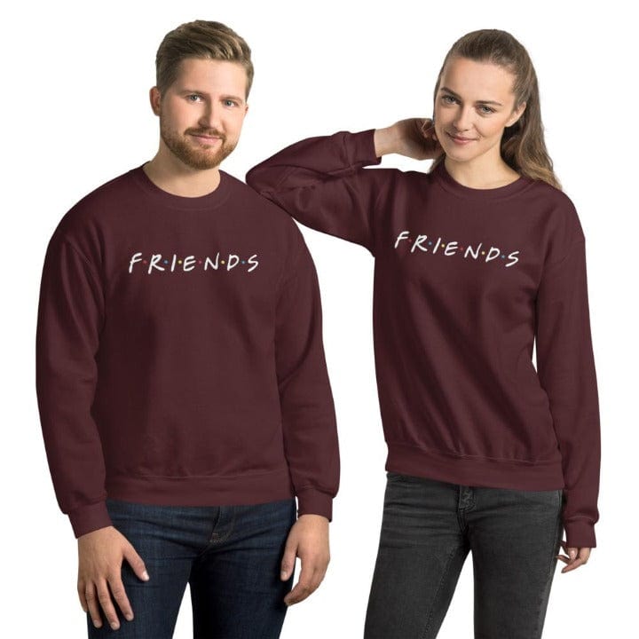 Sweatshirts Friends Sweatshirts world of couple Maroon / S