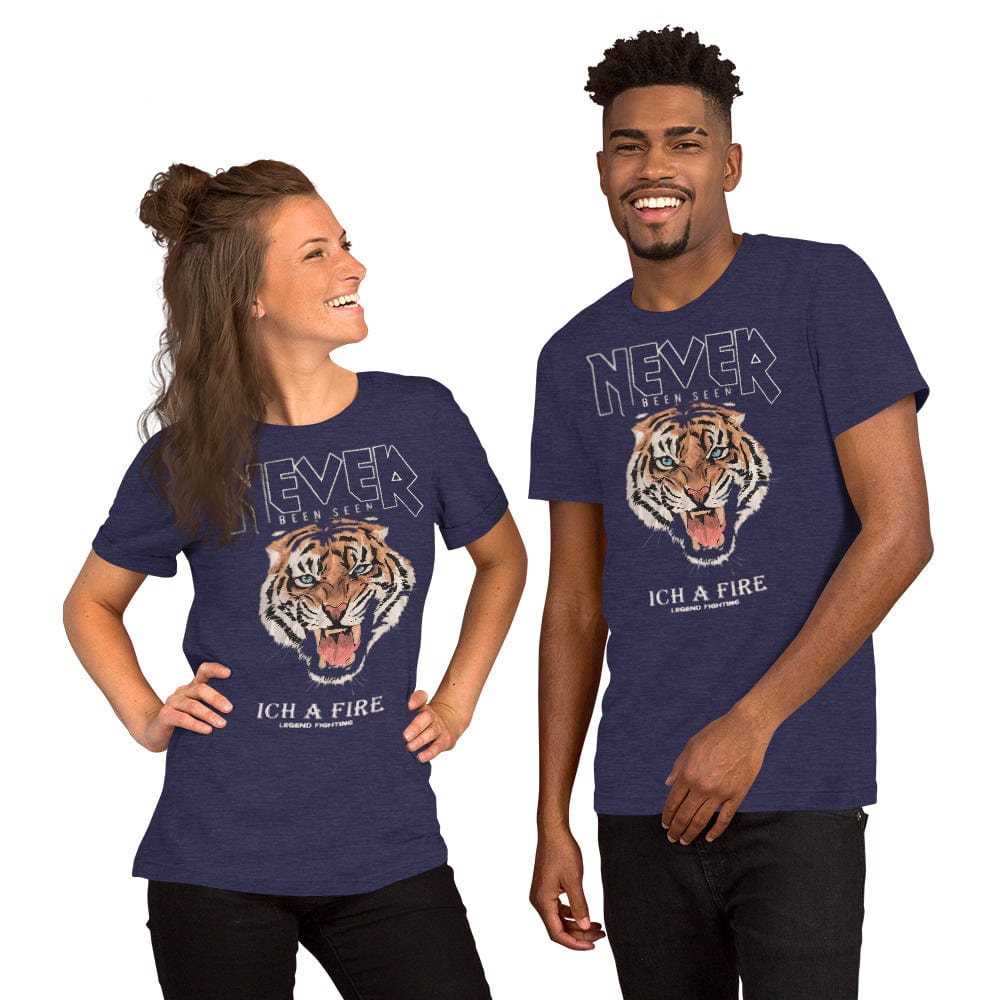 worldofcouple T-Shirts Heather Midnight Navy / XS Tiger Never Been Seen