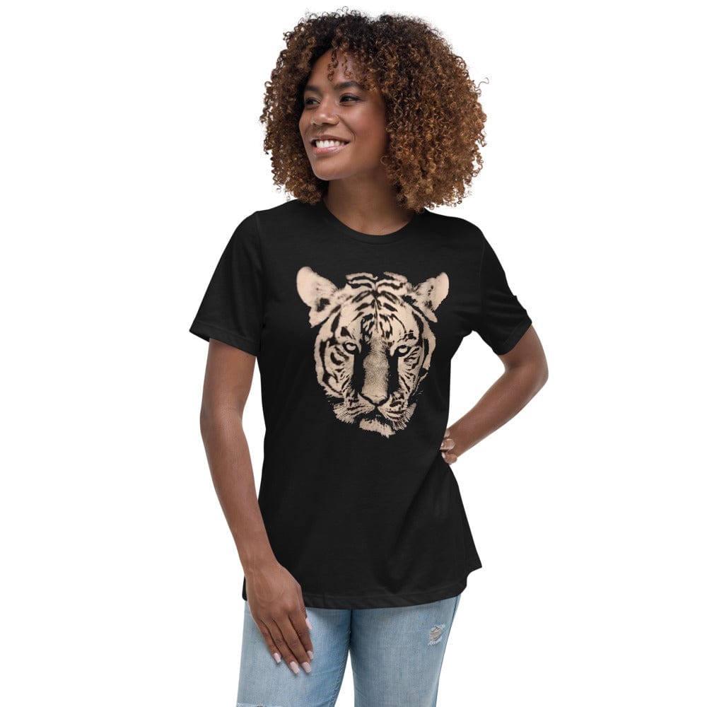 Elysmode T-Shirts Black / S Tiger Relaxed T-Shirt