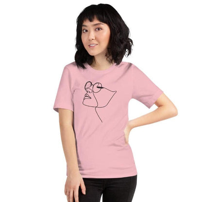 Elysmode T-Shirts Pink / S Women face illustration T-shirt