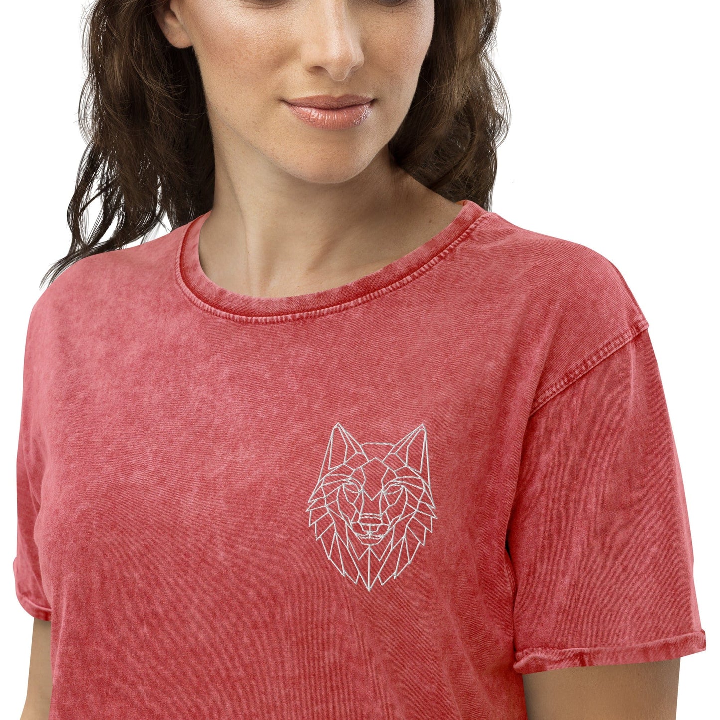 ElysMode Garnet Red / S Wolf Denim T-Shirt